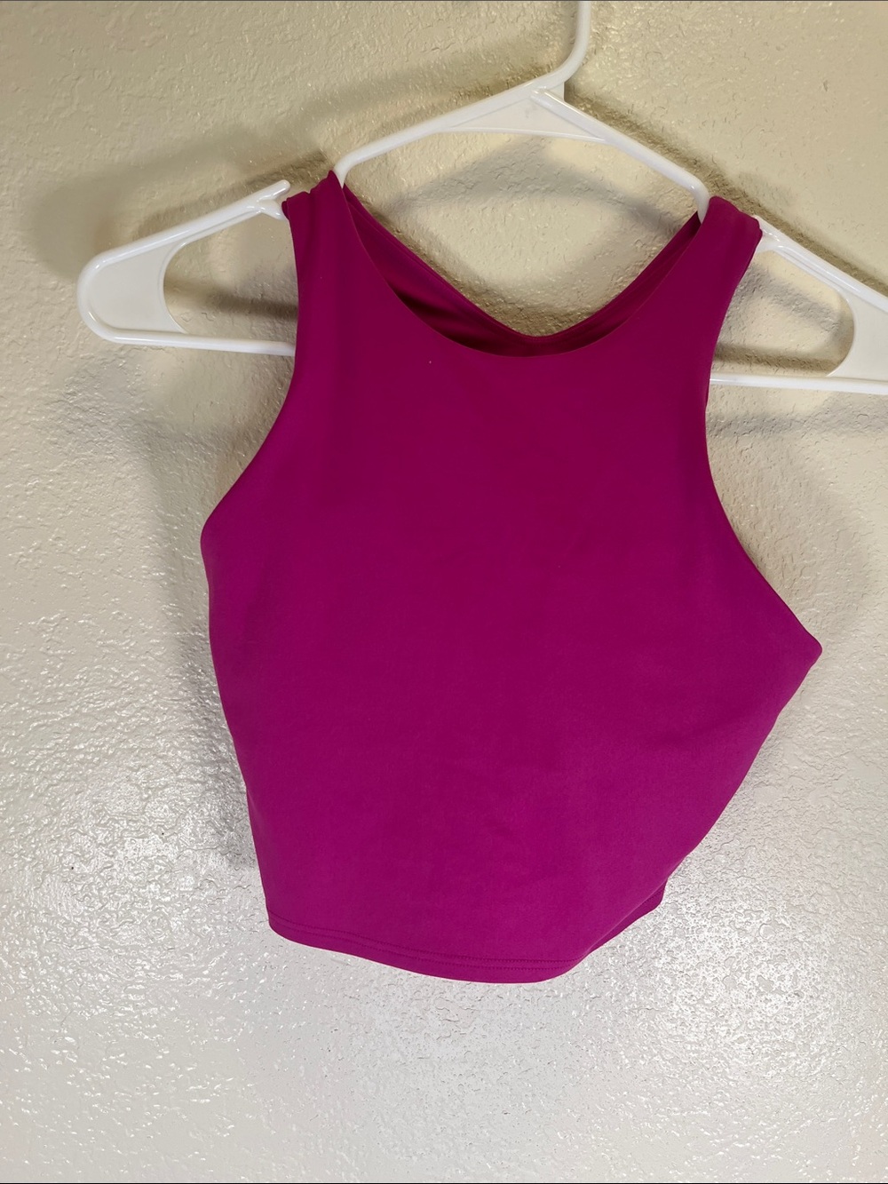 Athleta Magenta High Neck Crop Tank/Sports Bra size XS
